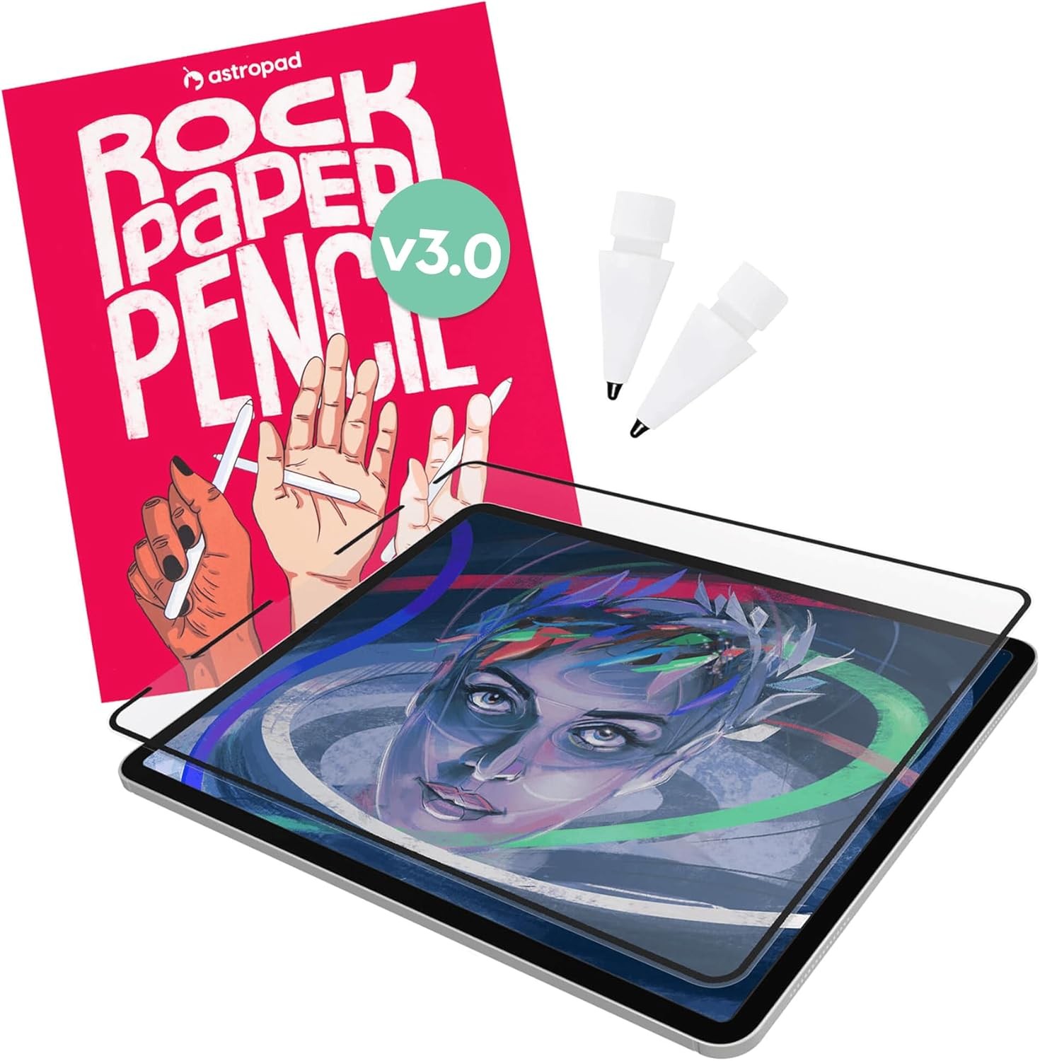2 Pack Paper Screen Protector for iPad Pro 11 inch + Apple Pencil Tips Replaceme