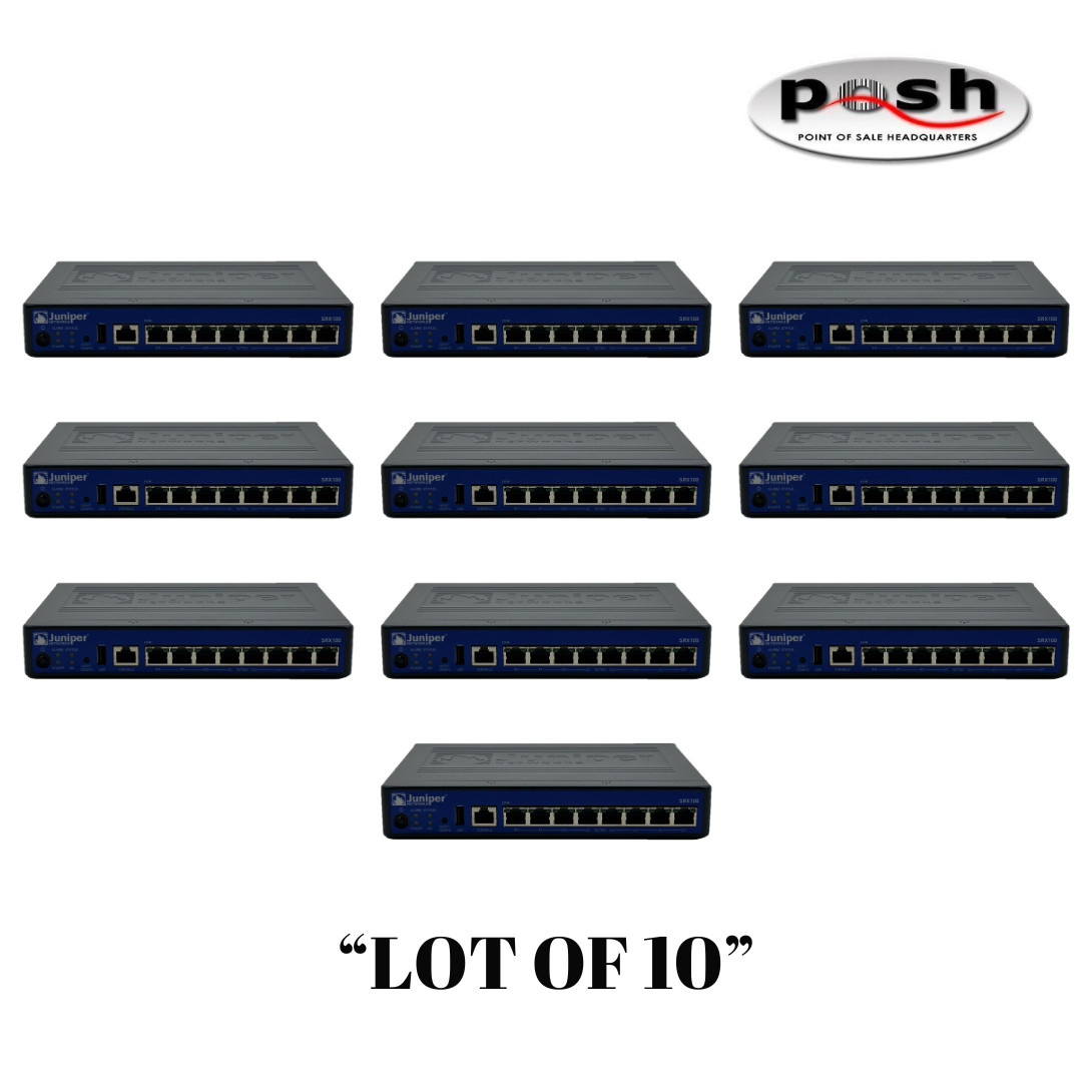 "Lot of 10" Juniper Networks SRX100 Services Security Appliance P/N: SRX100H2