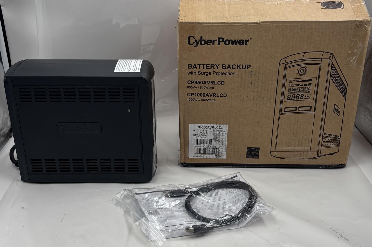 CYBERPOWER CP850AVRLCDA BATTERY BACKUP WITH SURGE PROTECTION MASTER/CASE PACK
