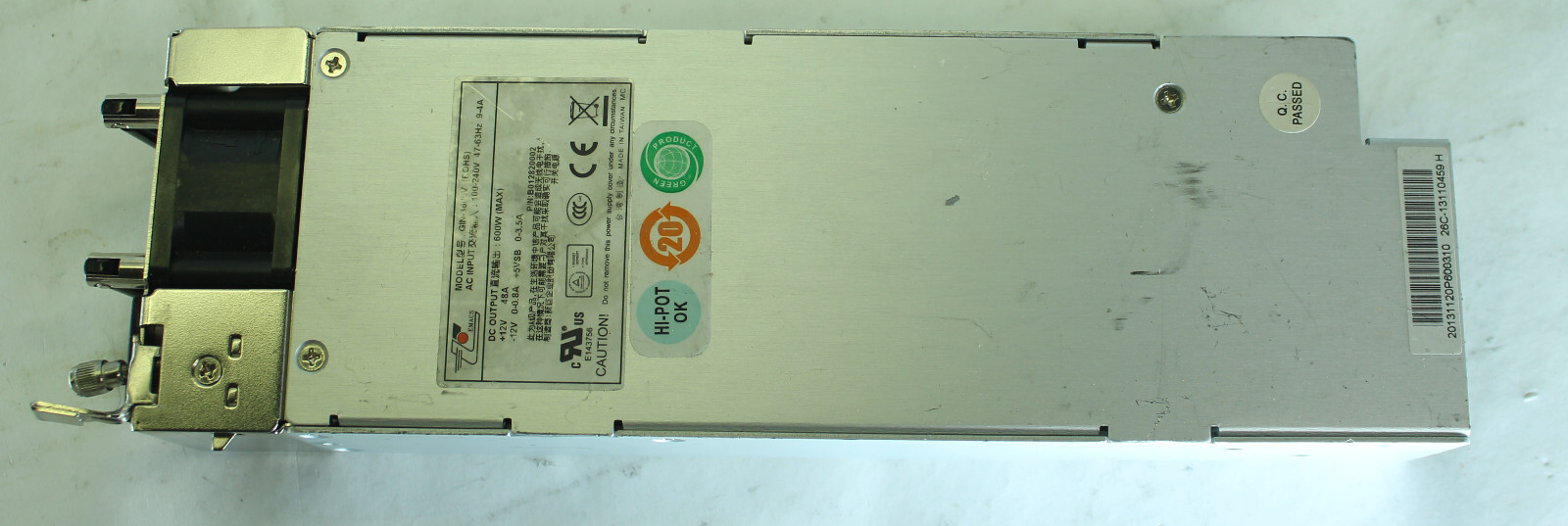 EMACS GIN-3600V P/N: B012820019 600W Redundant Power Supply