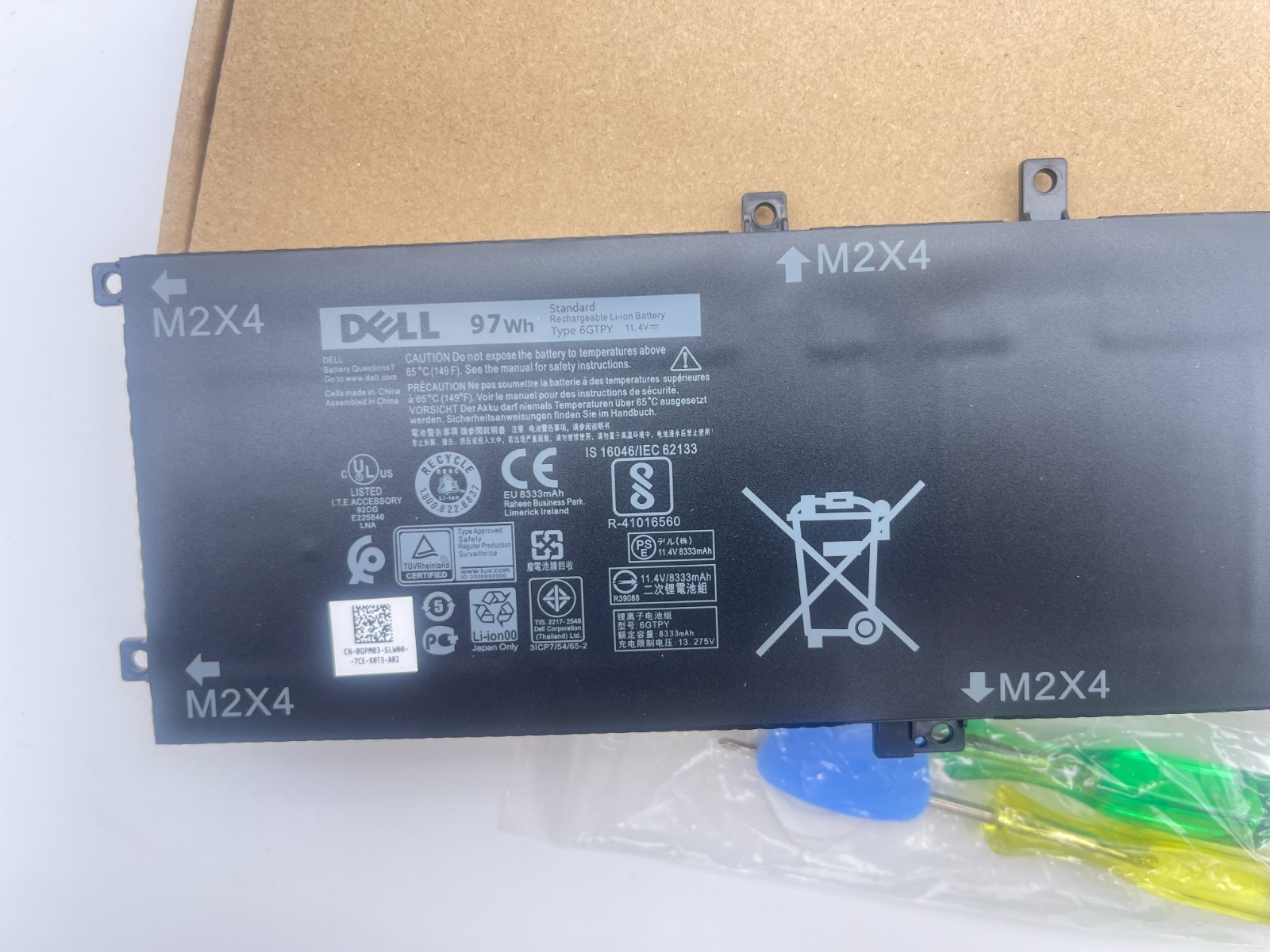 Genuine97W 6GTPY Battery For Dell Precision 5510 5520 5530 5540 XPS 15 9560 9570