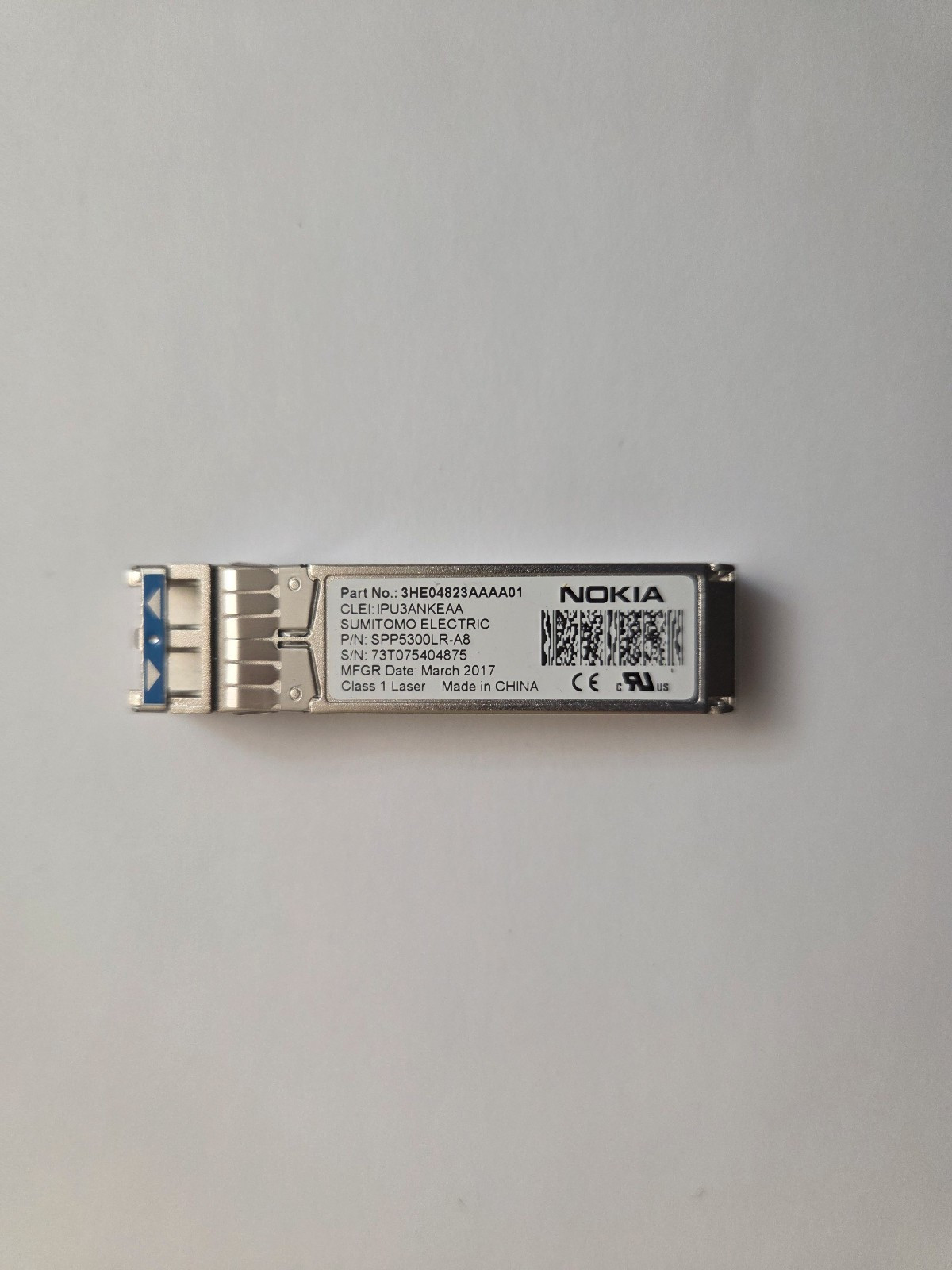 Nokia 3HE04823AAAA01  SFP+ 10G 1310nm FTLX1471D3BCL-A5 Transceiver