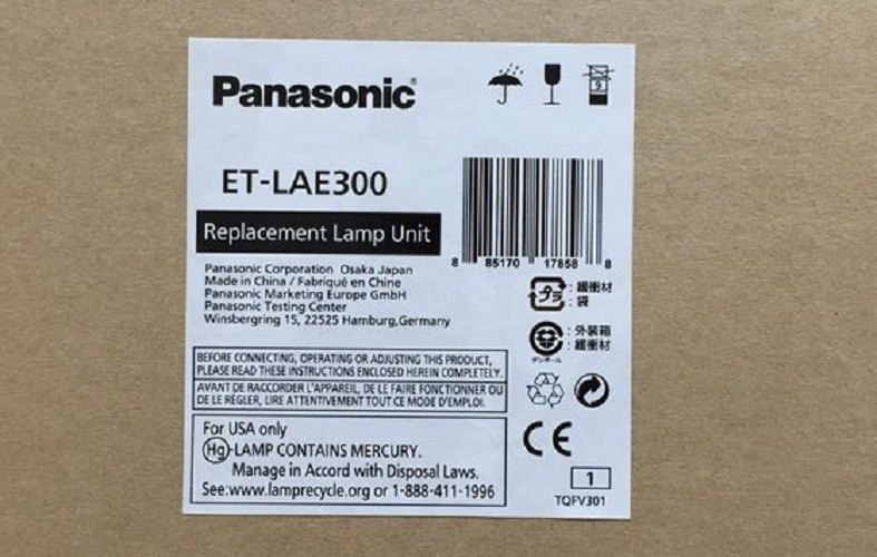 Genuine Original Panasonic ET-LAE300 Projector Lamp PT-EX610UL, PT-EX800ZL