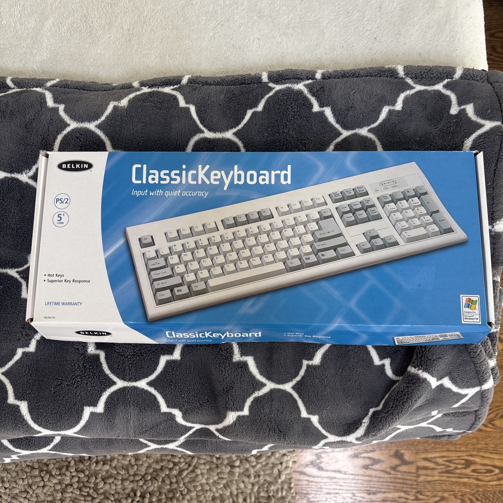 Belkin KB-6868  Wired Keyboard PS/2 F8E206-PS2 Vintage New