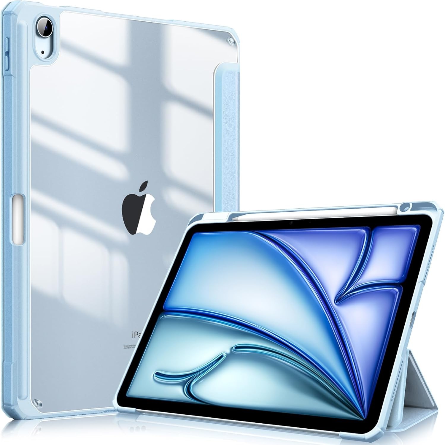 Hybrid Slim Case for iPad Air 5th/4th Gen (2022/2020) 10.9 Inch Clear Back Shell