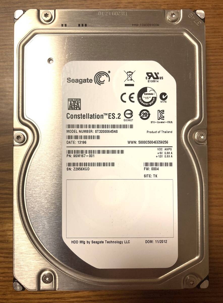 [Excellent condition] Seagate Constellation ES.2 series ST32000645NS 3.5-inch HD