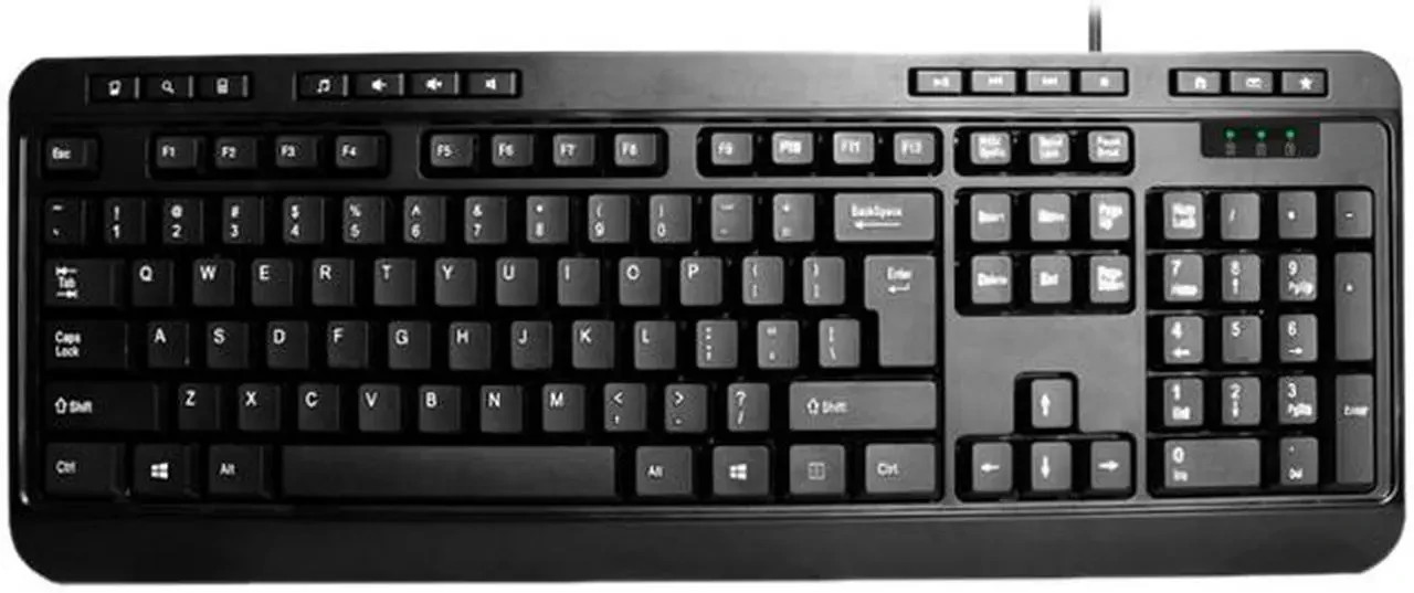 ADESSO AKB-132PB BLACK PS/2 EASYTOUCH 123 - NEW Model AKB-132PB