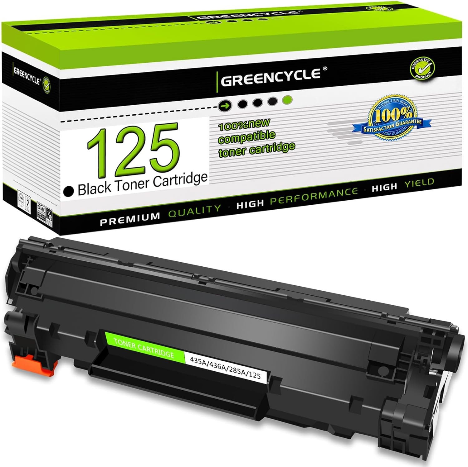Black Toner Cartridge Replacement for Canon 125 CRG125 MF3010 LBP6030w LBP6000B