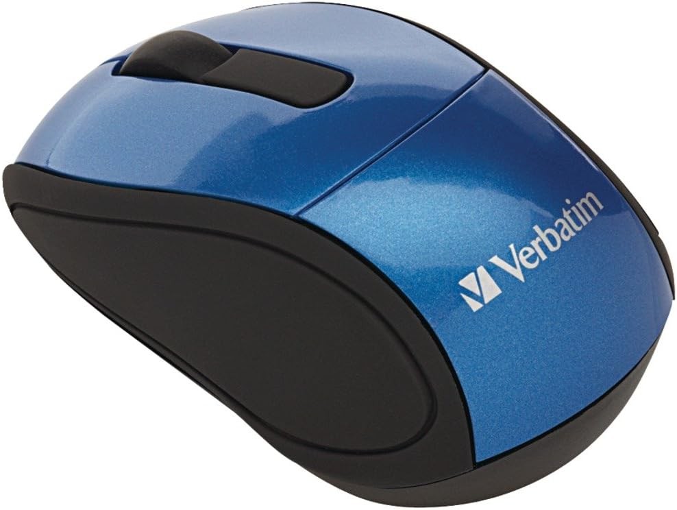 Verbatim 2.4G Wireless Mini Travel Optical Mouse with Nano Receiver for Blue 