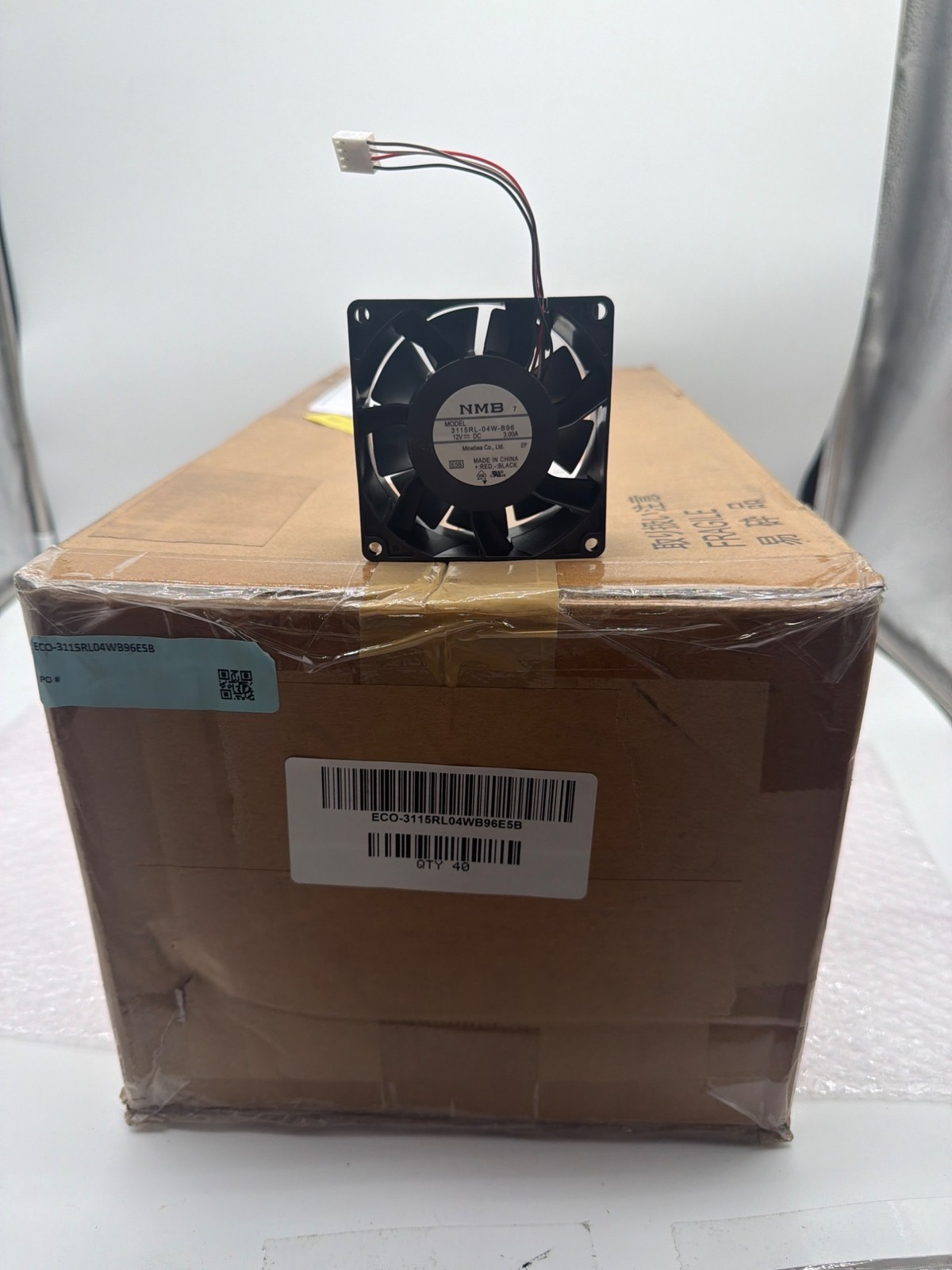 NMB 3115RL-04W-B96 DC12V 3A 8038 Server Cooling Fan 4-Pin PWM qty:40 New in Box