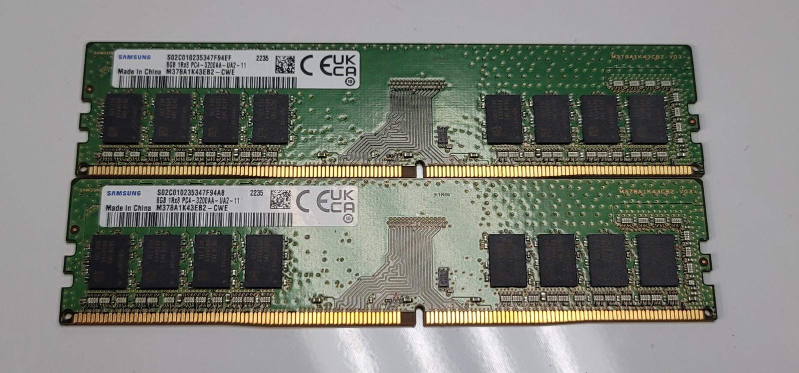 Samsung 8GB 2x 16gb 1RX4 PC4-2133P-RCO-10-MB1