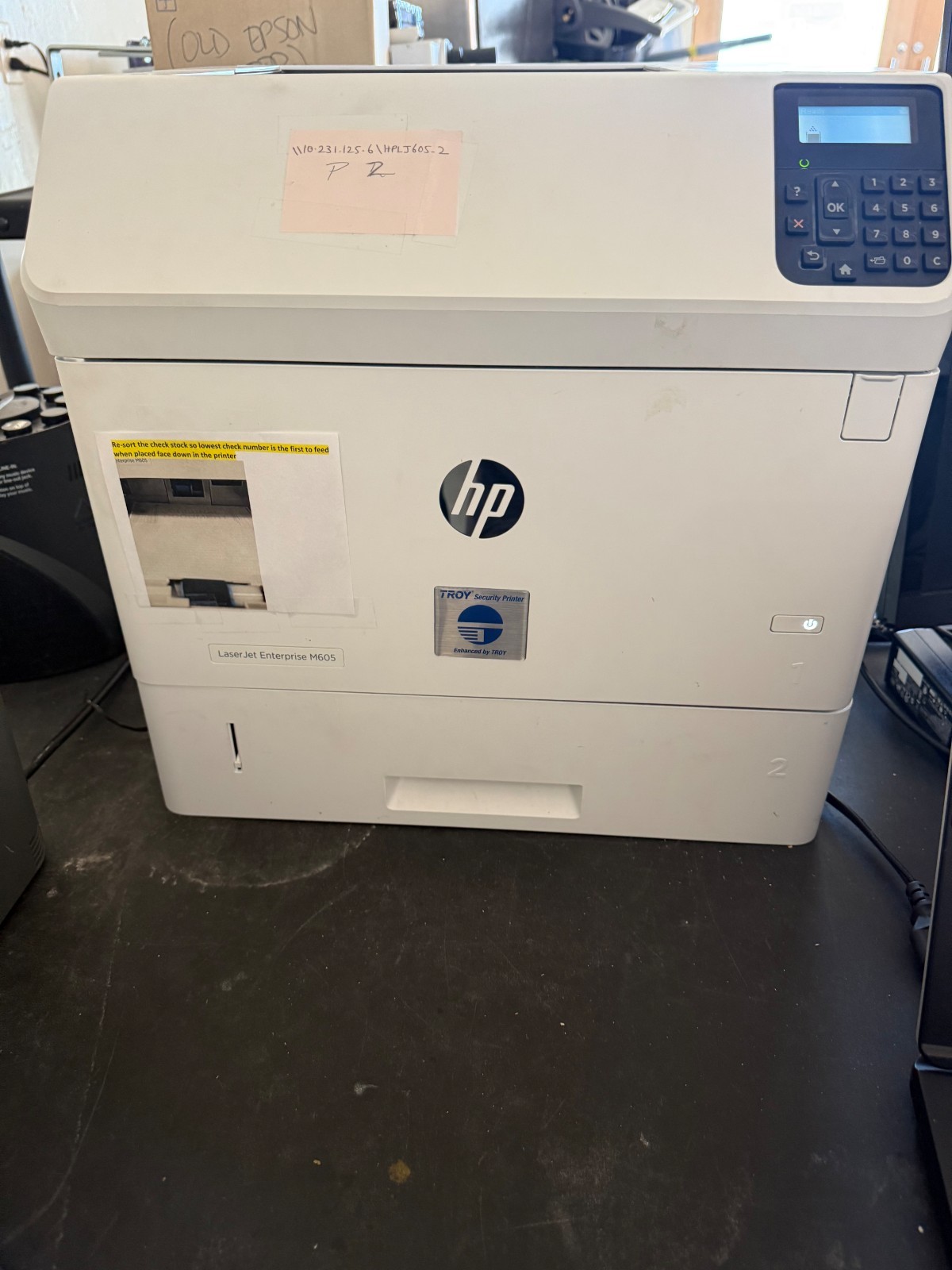 HP LaserJet Enterprise M605 Laser Printer  with Toner USED TESTED WORKING FINE