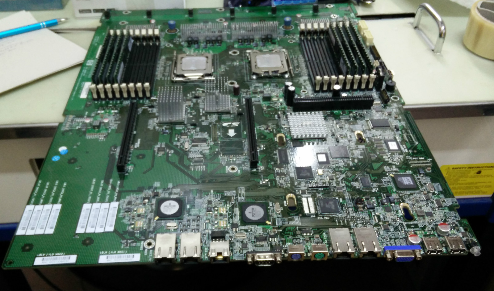 HP 507686-001 488896-001 DL385 G5p System Board w/2x OS2384WAL4DG CPU & 16GB