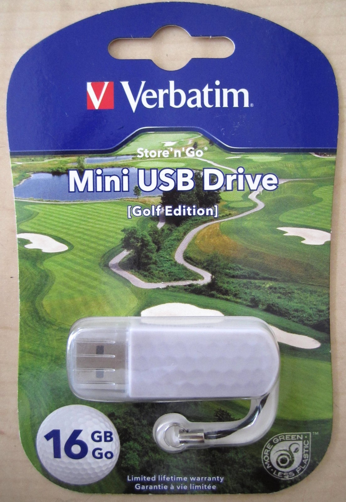  Verbatim 98682 Store N Go 16 GB  Mini USB Drive GOLF BALL