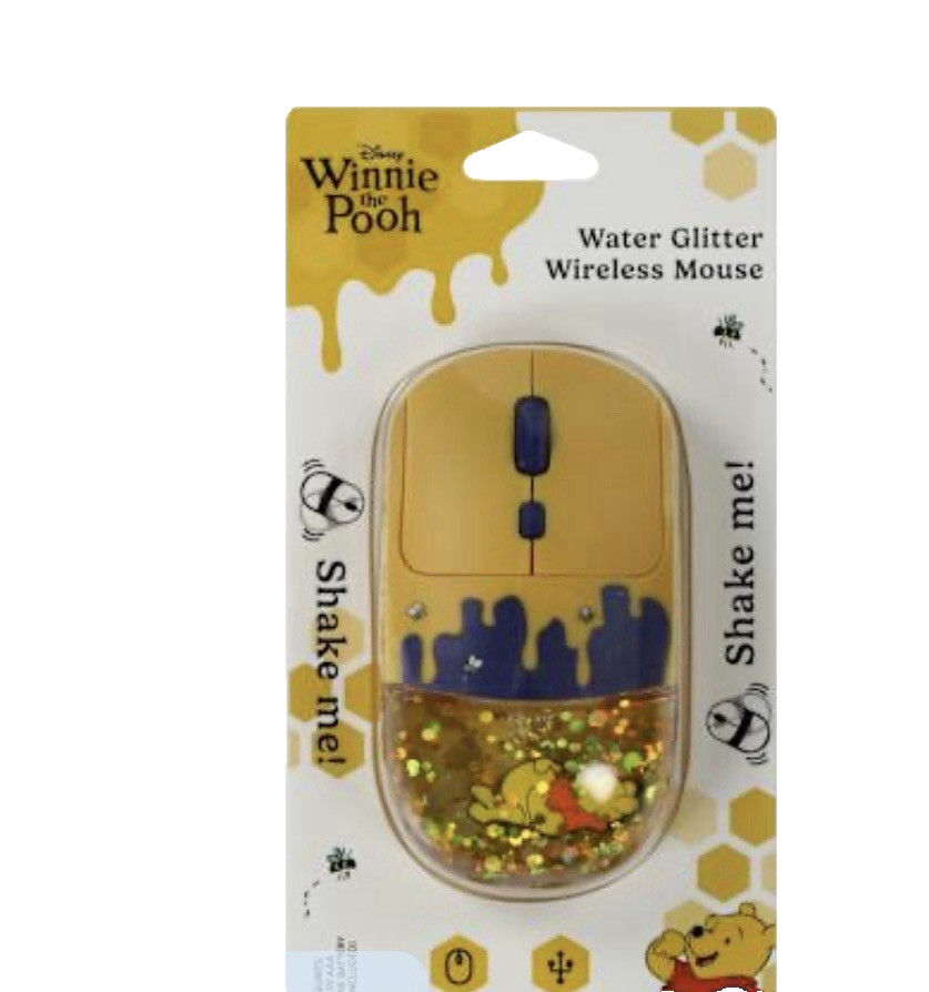 Disney Lilo & Stitch Wireless USB Mouse Teal Glitter Shaker Cute Beach NEW