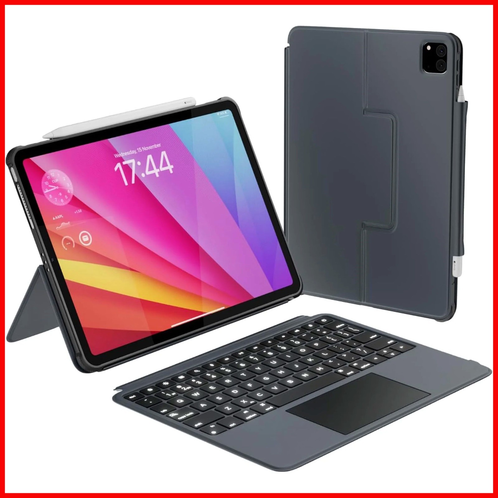 MACALLY iPad PRO 11" Modular Case, Stand, and Detachable Keyboard NEW IN BOX
