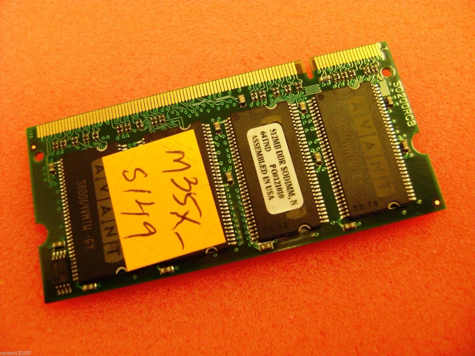 Avant Technology 512MB PC2700 Laptop Memory DDR 200-Pin SODIMM * PO#121010
