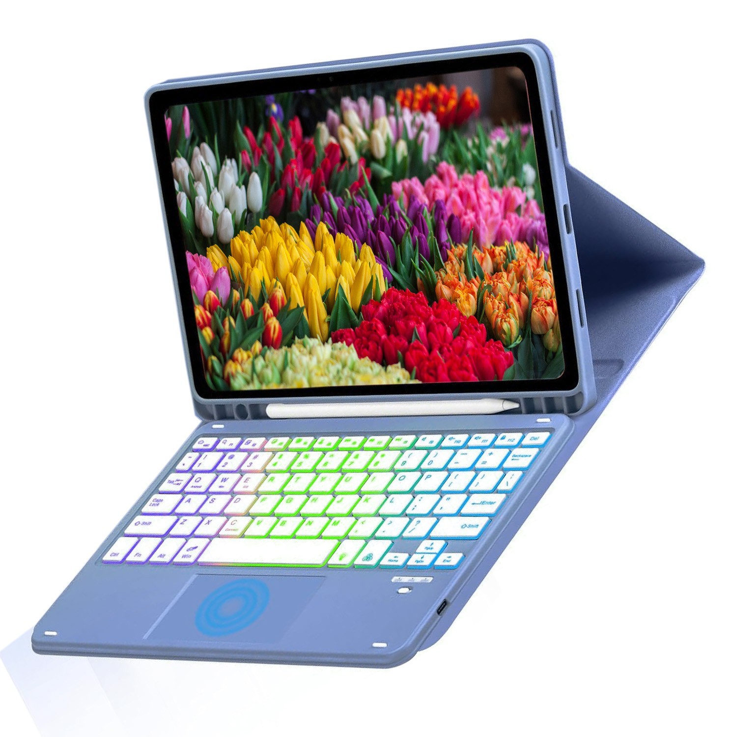Keyboard/Trackpad/Case for Samsung Galaxy Tab S10 Lite/S10FE/S9FE/S9 - Blue