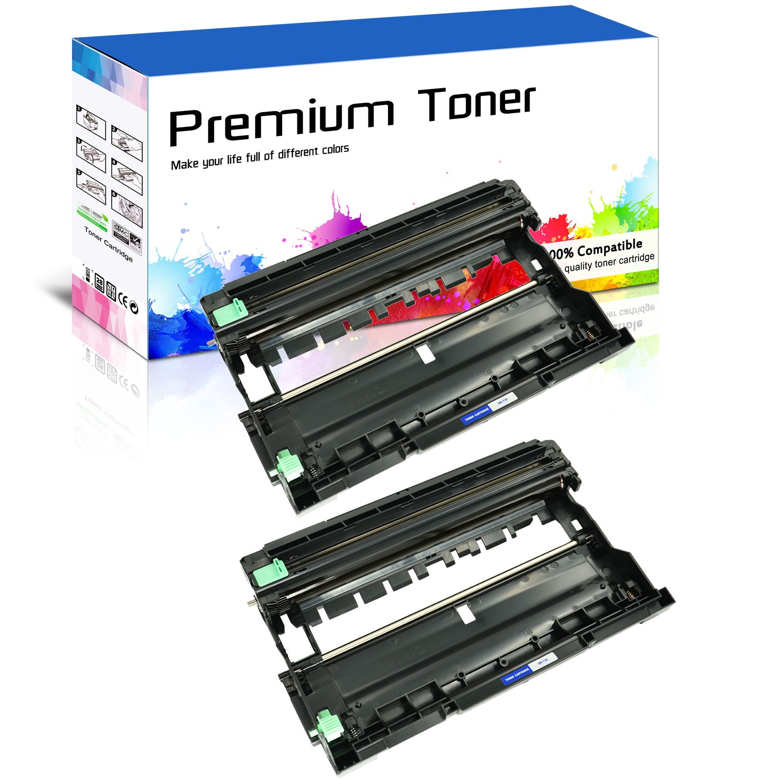 2PK DR730 Drum Unit for Brother DR-730 HL-L2370DWXL HL-L2390DW MFC-L2713DW