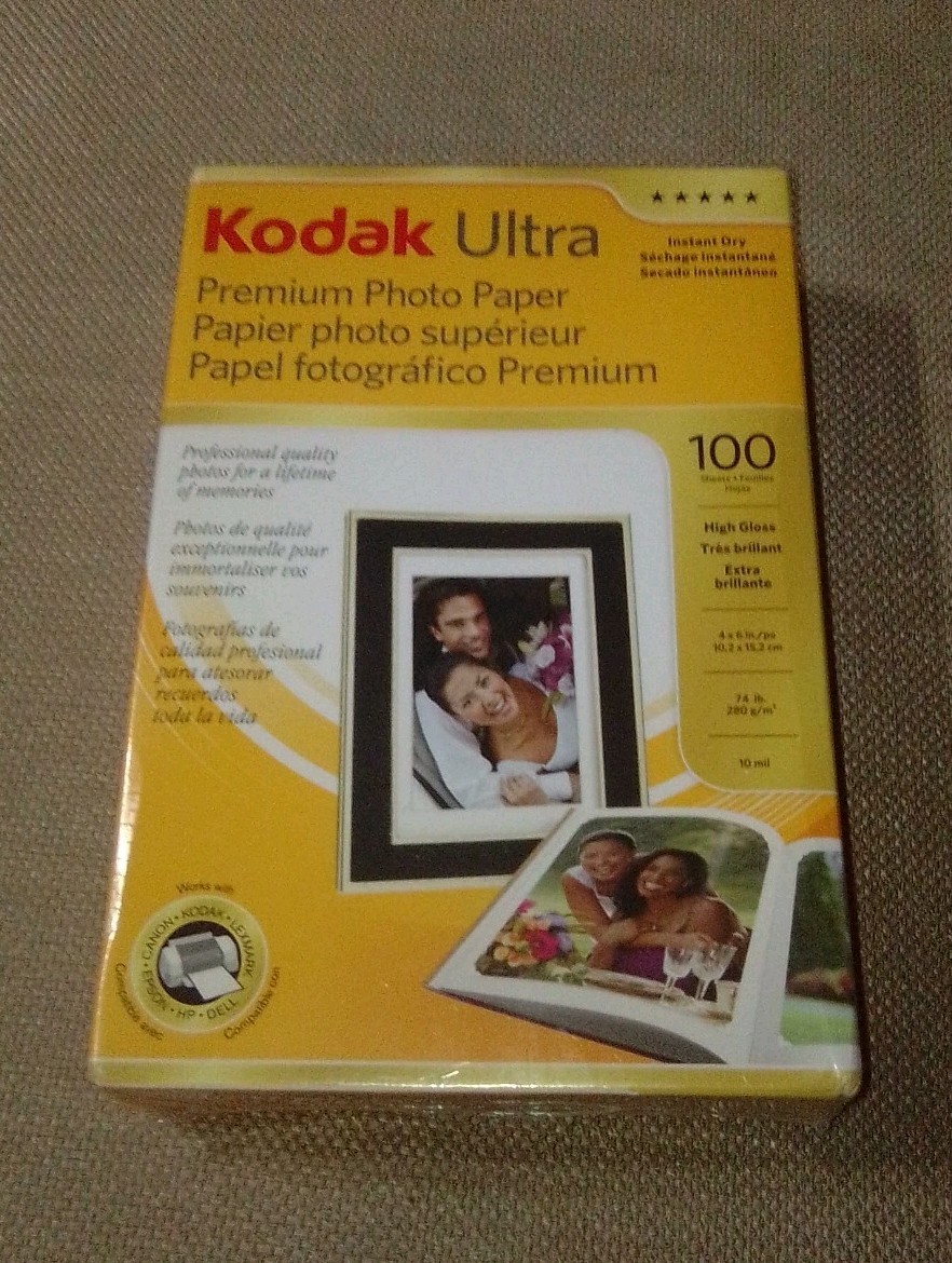 Kodak Ultra Premium Photo Paper 4x6 100 Sheets High Gloss Instant Dry New Sealed