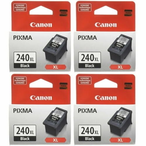4 X Canon PG-240XL High Yield Black Ink (4 pack)
