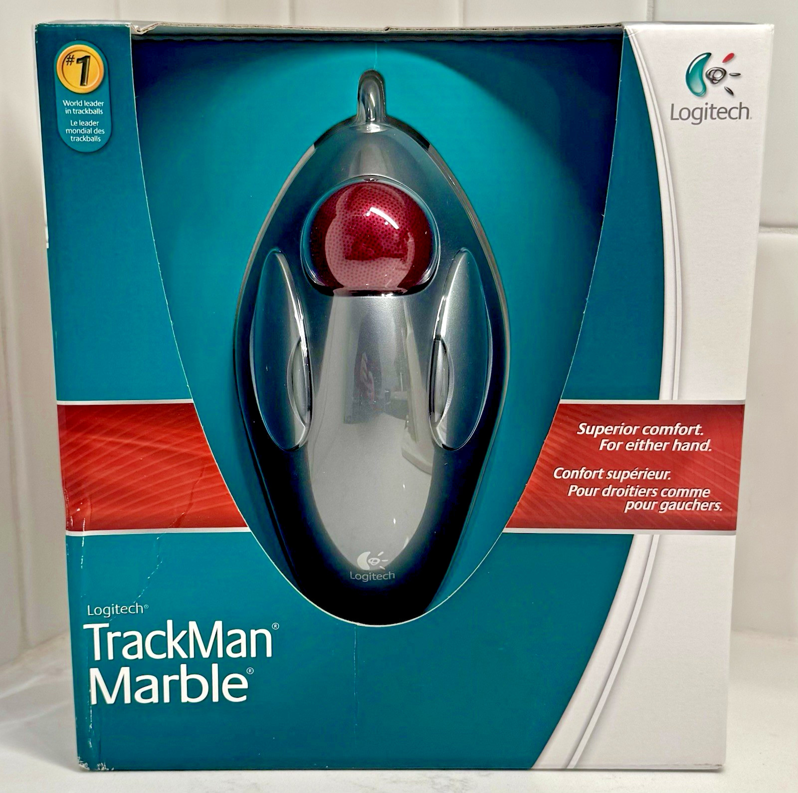 Logitech TrackMan Marble Trackball Mouse USB 910-000807 NIB Sealed