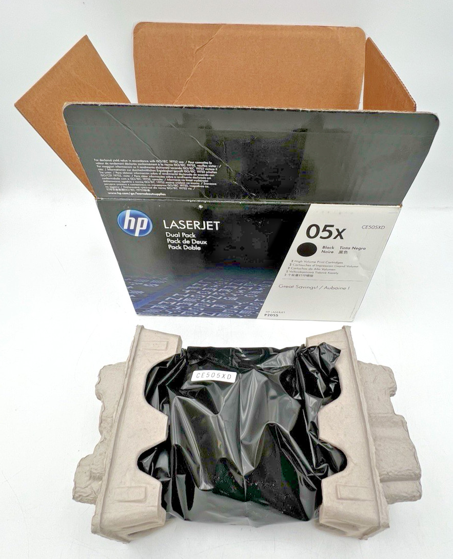 (1) HP LASERJET CE505XD 05X BLACK PRINT TONER CARTRIDGE ONLY ONE IN BOX