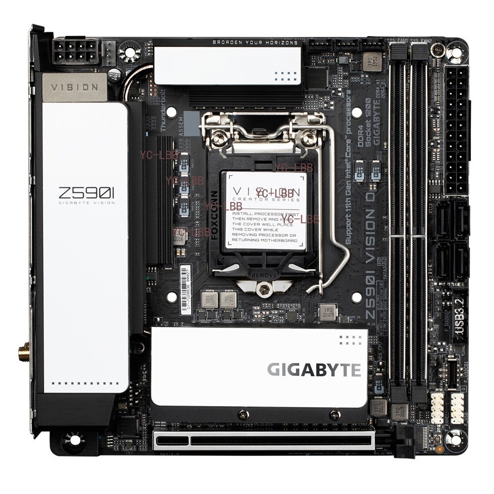 GIGABYTE Z590I VISION D Motherboard Intel Z590 LGA1200 DDR4 Mini-ITX M.2 Core DP