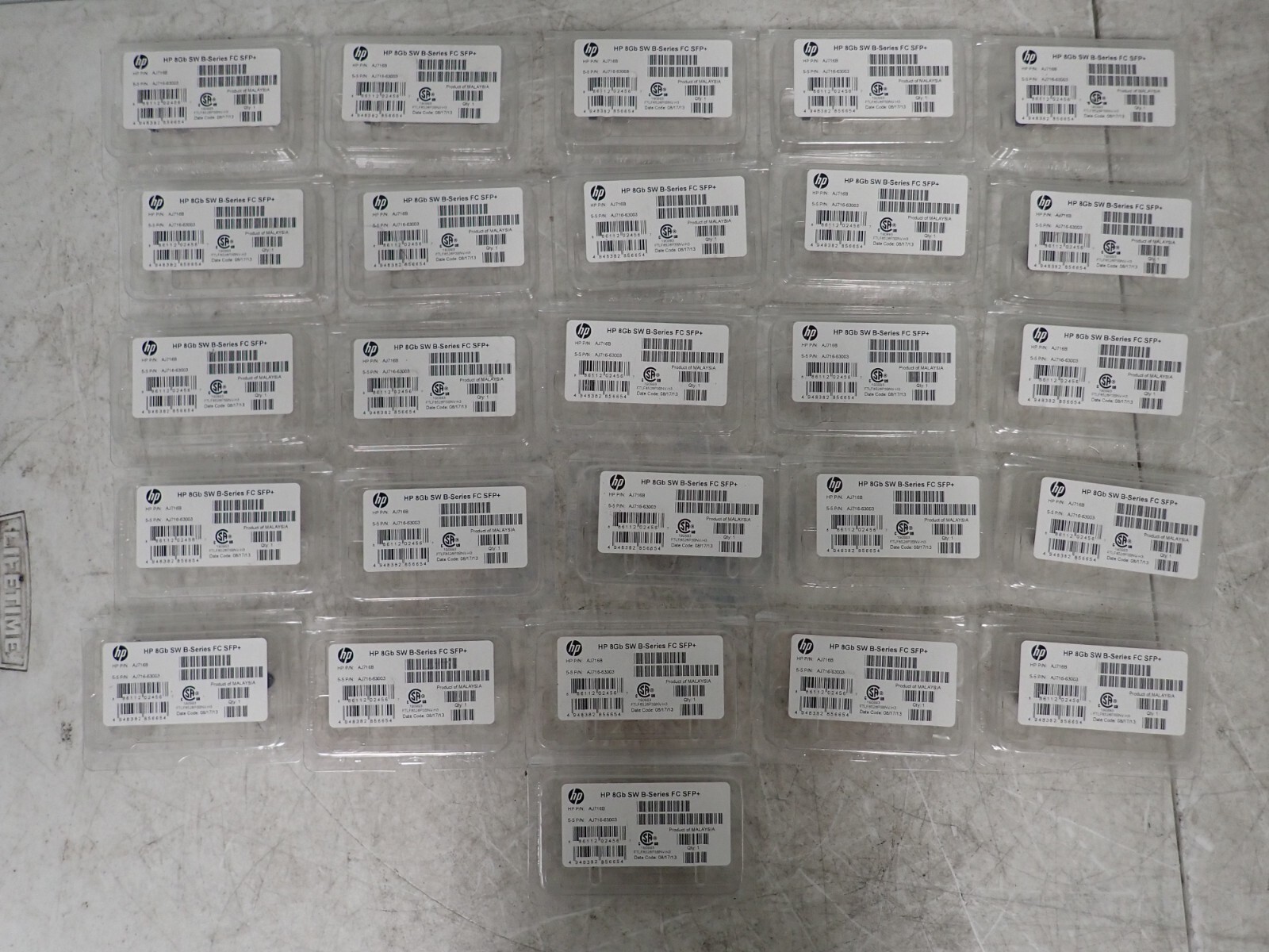 Lot of 26 HP AJ716B 8GB SW B-Series FC SFP+
