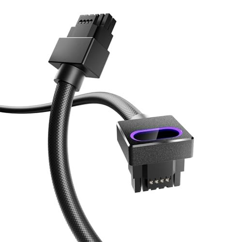 AsiaHorse Hydrus-16PIN 12VHPWR Modular Cable, 90 Degree Adapter TYPE A Black