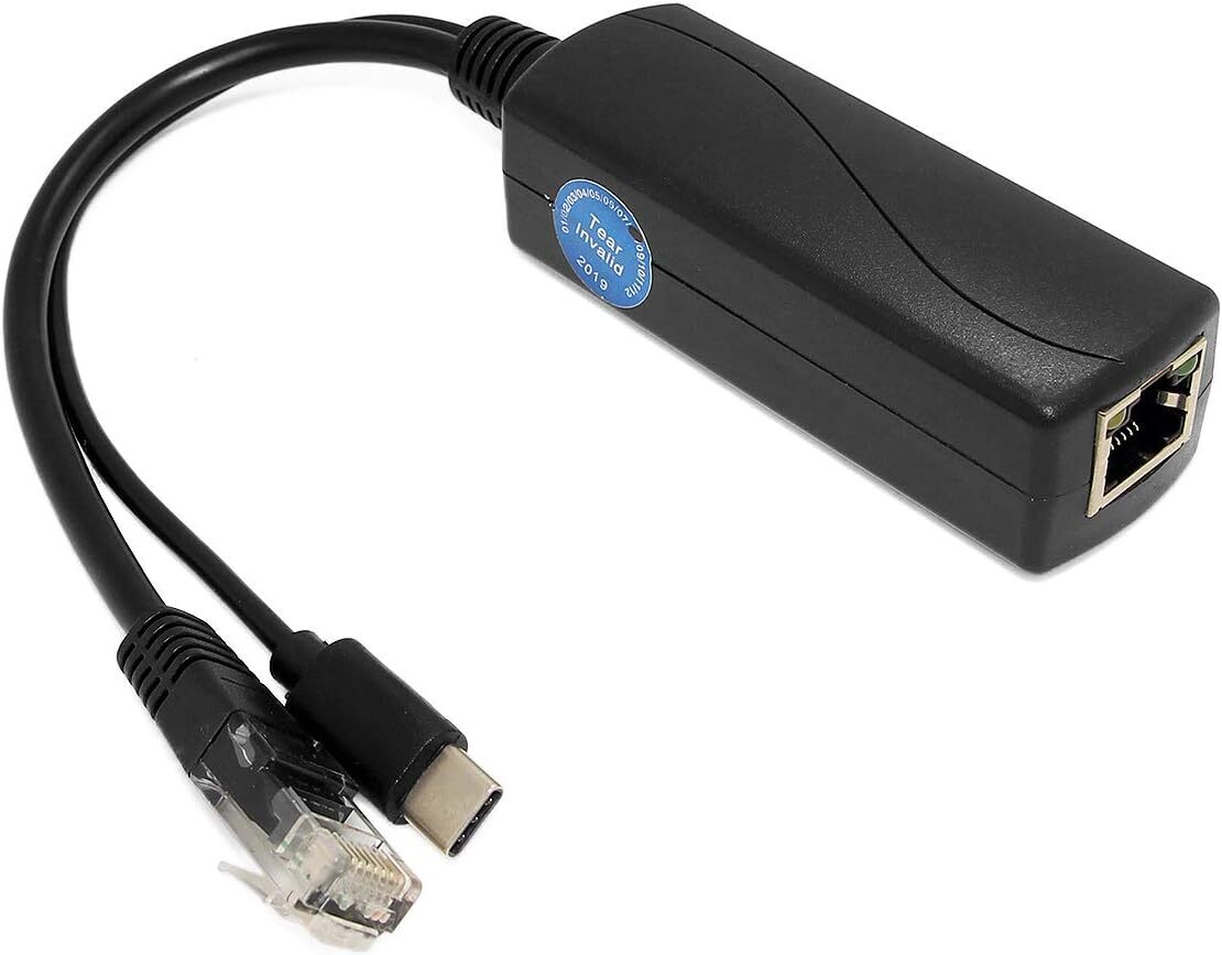 REVOTECH Type C PoE Splitter 5V 2.4A Output IEEE 802.3af - 2 Pack (IL/RT6-202...
