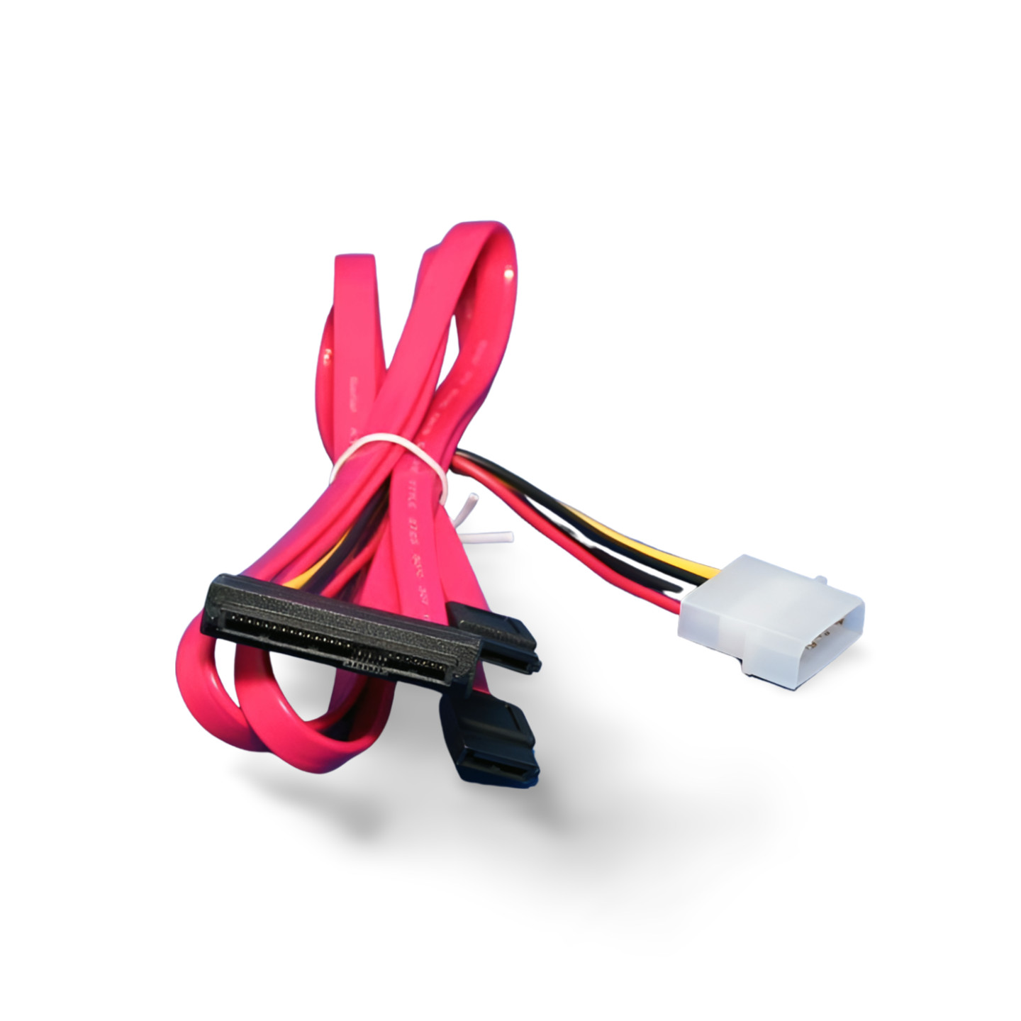 2.1ft SAS 29 Pin 2X7 SATA Cable - Red