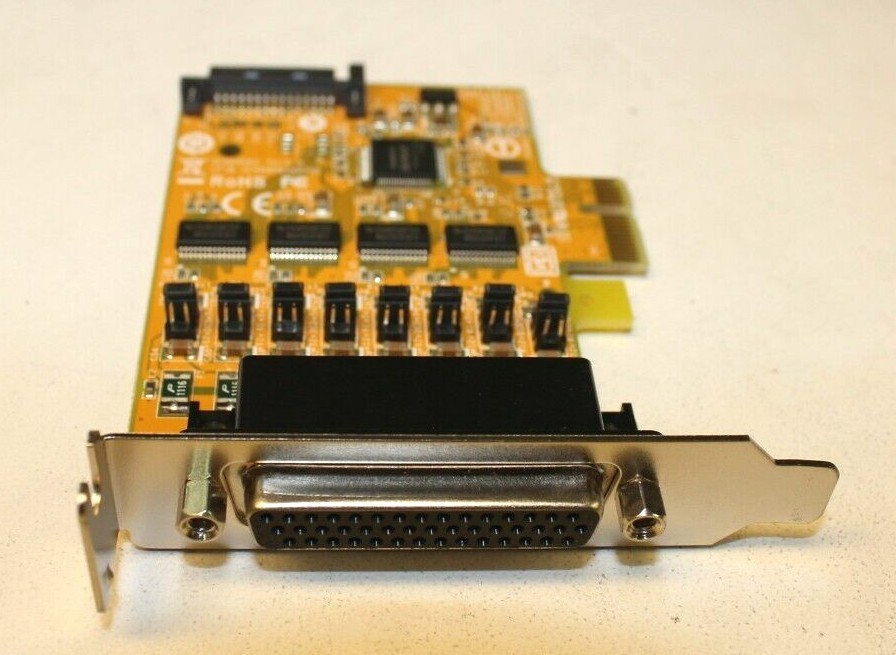 New SUNIX SER6456 4-port RS-232 PCI Express Serial Board with Power VIA SATA