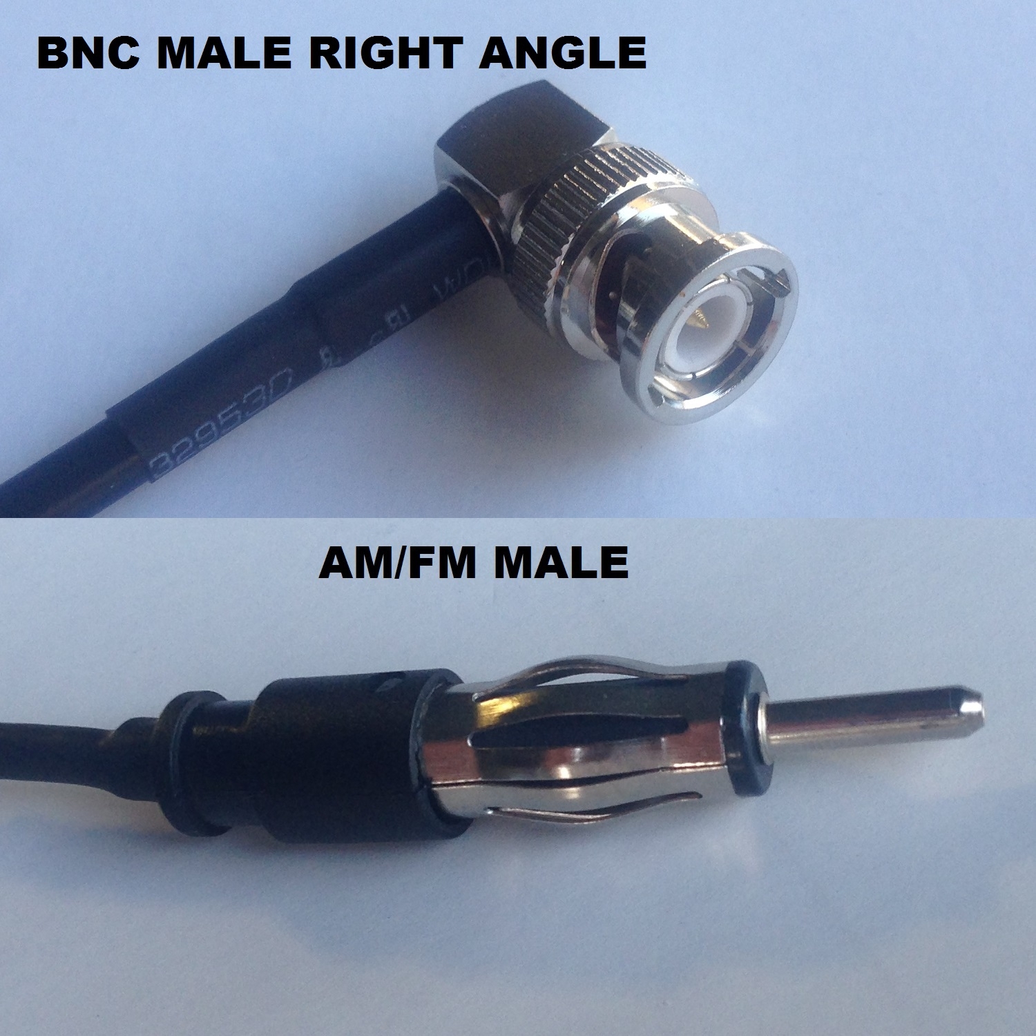 RG316 BNC MALE ANGLE to AM/FM MALE Coaxial RF Cable USA-US