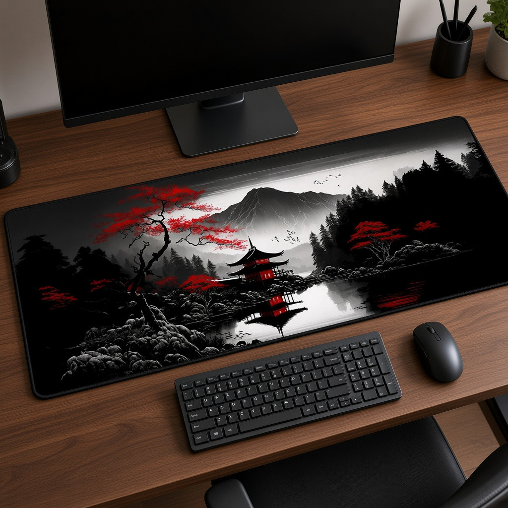 Night Moonlight Large Mouse Pad Non-Slip Esports Office Desk Mat