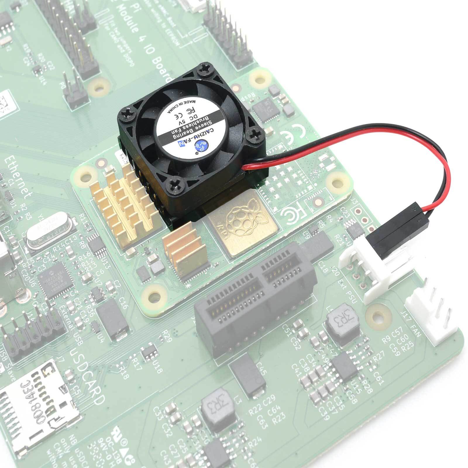 2pcs Quiet Cooling Fan heat sink for Raspberry Pi 4B 3B+ 3B Compute Module 4 CM4