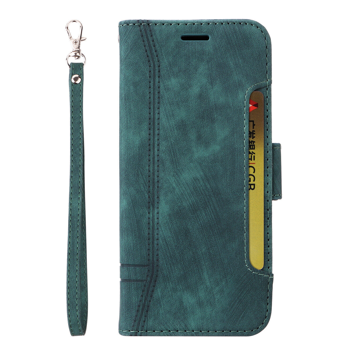 Luxury Skin Feel PU Leather Card Wallet Cover Case for S24 A14 A24 A15 A34 A54