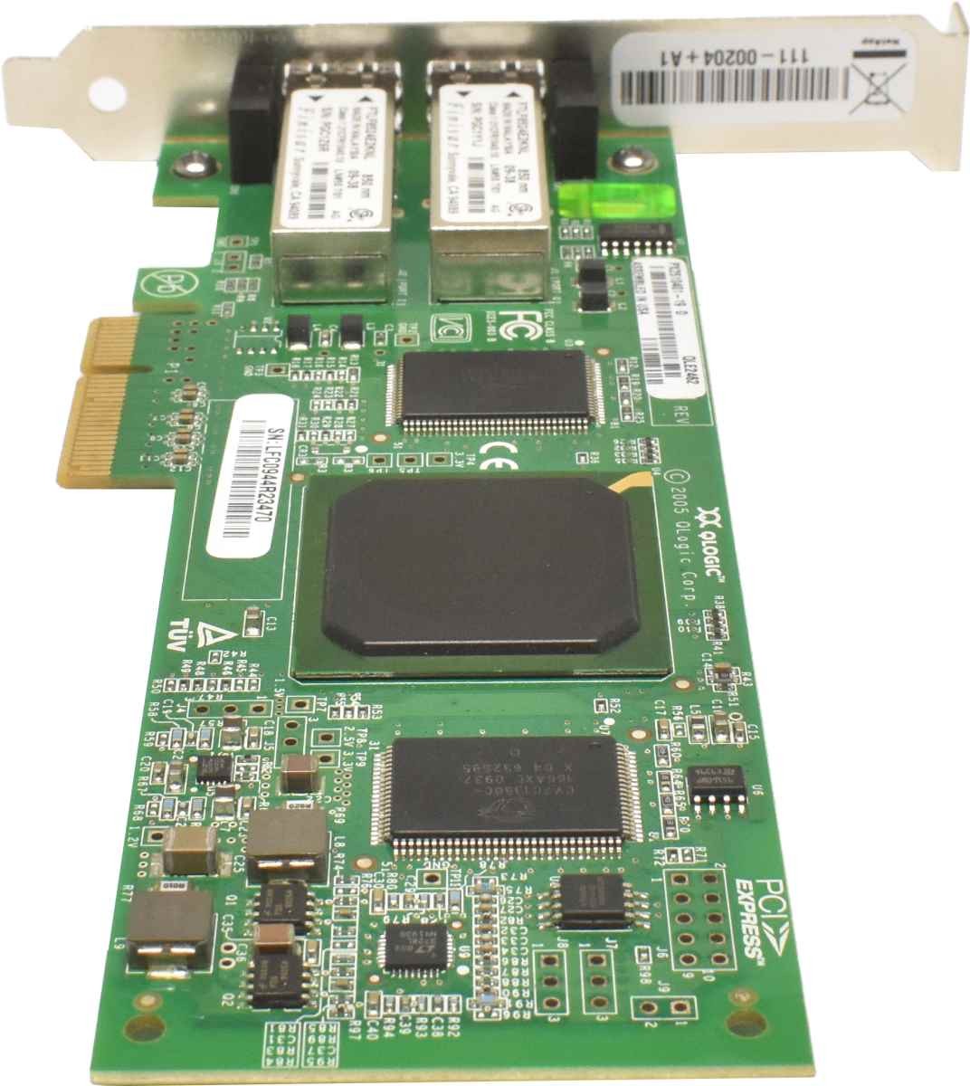 QLogic NetApp QLE2462 FC Dual Port 4GBit PCIe x4 PX2510401-19 D 111-00204 FP