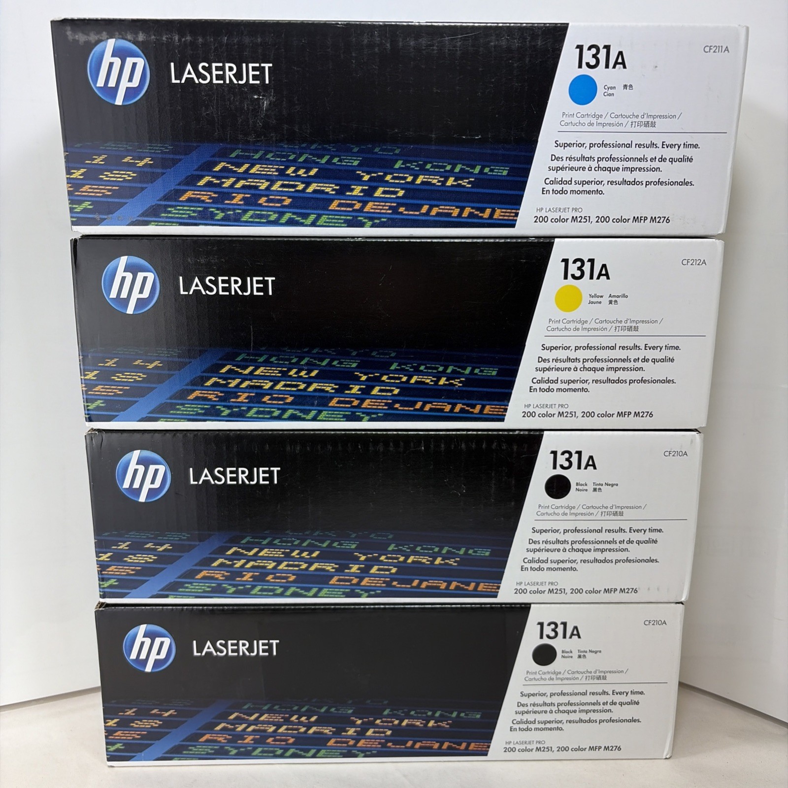 GENUINE HP 131A Toner Set CF210A CF210A CF211A CF212A CF210AQ1 M251 M276 SEALED