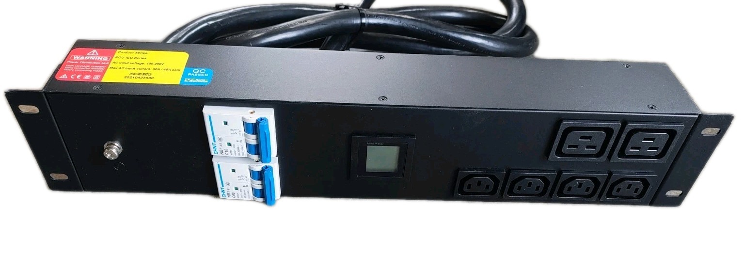 LCD Metered/Breaker PDU 6-50P 240V 50A (4) X C13 & (2) X C19 Mining And AI