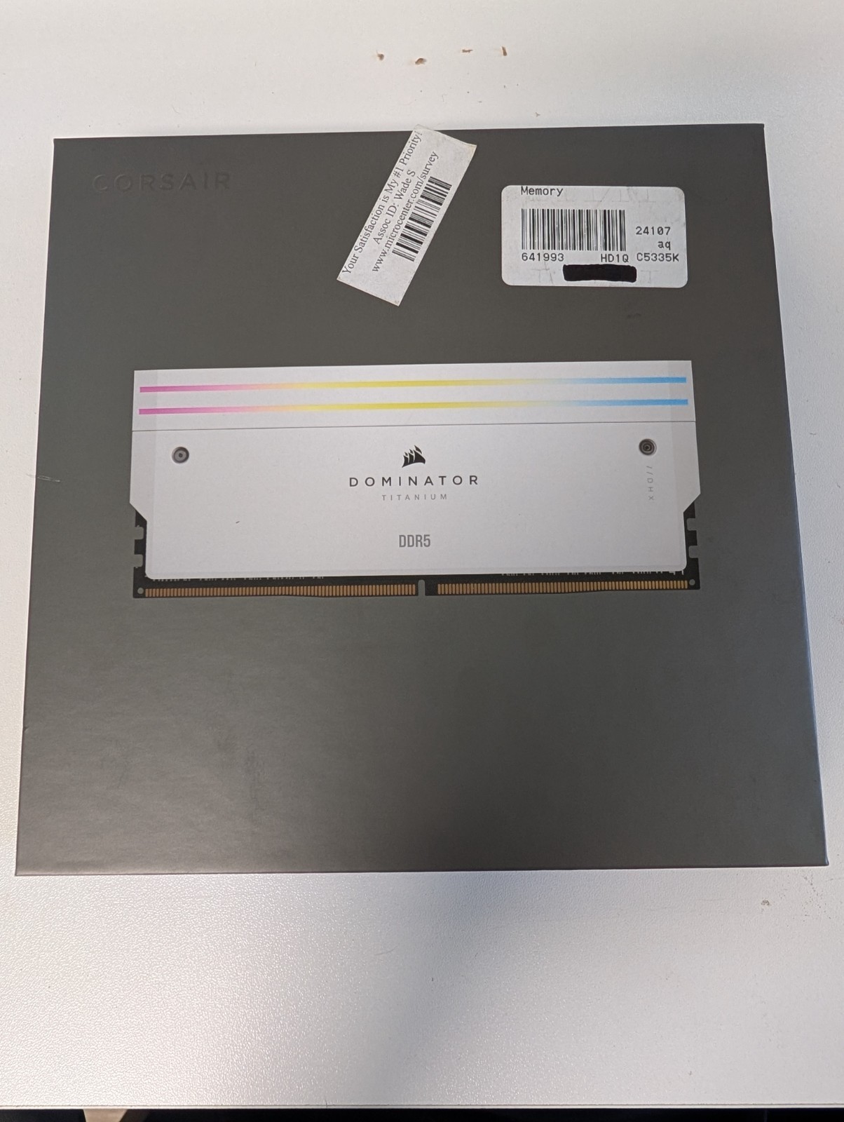 Corsair Dominator Titanium RGB White 64GB 2x32GB DDR5 6600 CL32 XMP 3.0