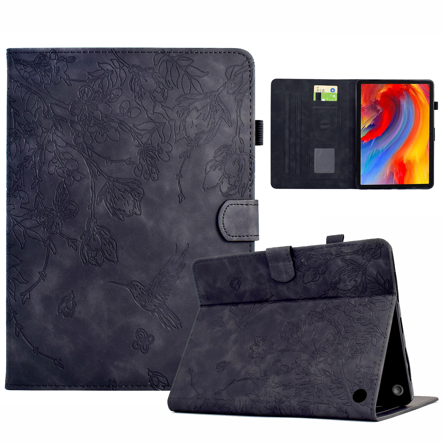Leather Stand Case w/Card Slot For Amazon Kindle Paperwhite 6/5 Fire HD 8/8 Plus