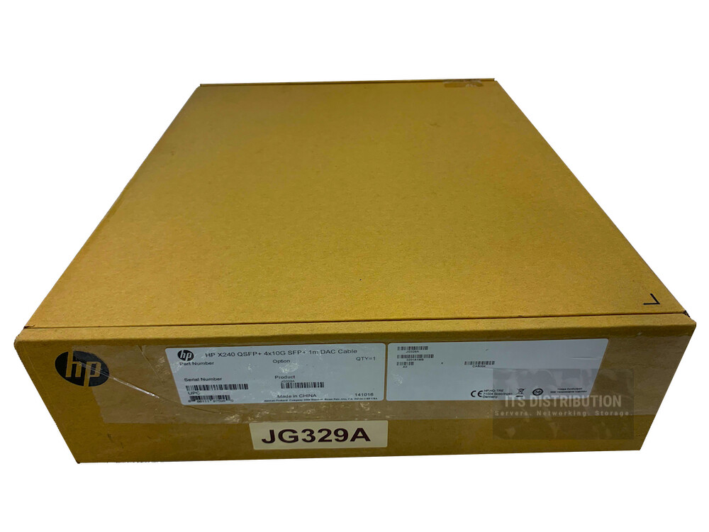 JG329A I Genuine HP X240 QSFP+ 4X10G SFP+ 1M-DAC Cable NEW SEALED
