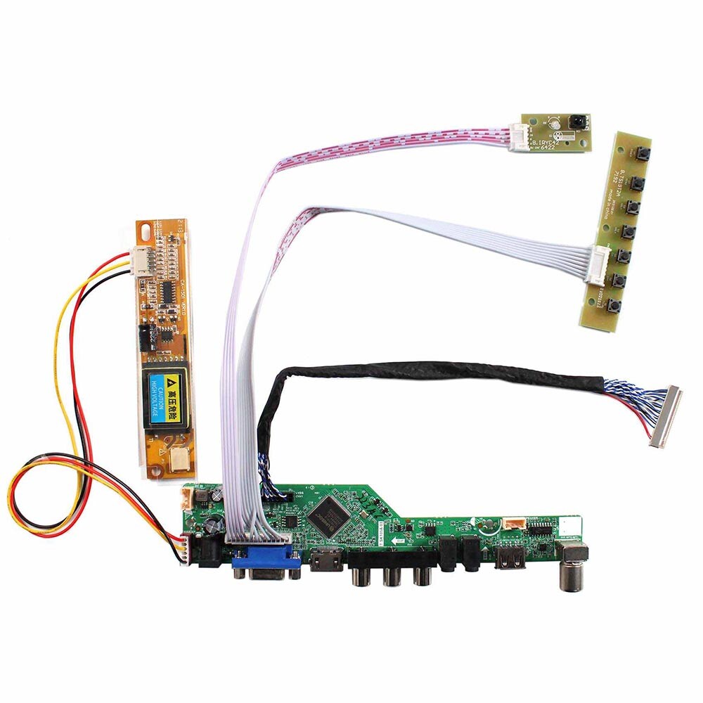 VGA AV USB HD LCD Controller Board For 15.4" 17" LTN170WP 1680x1050 LCD Panel