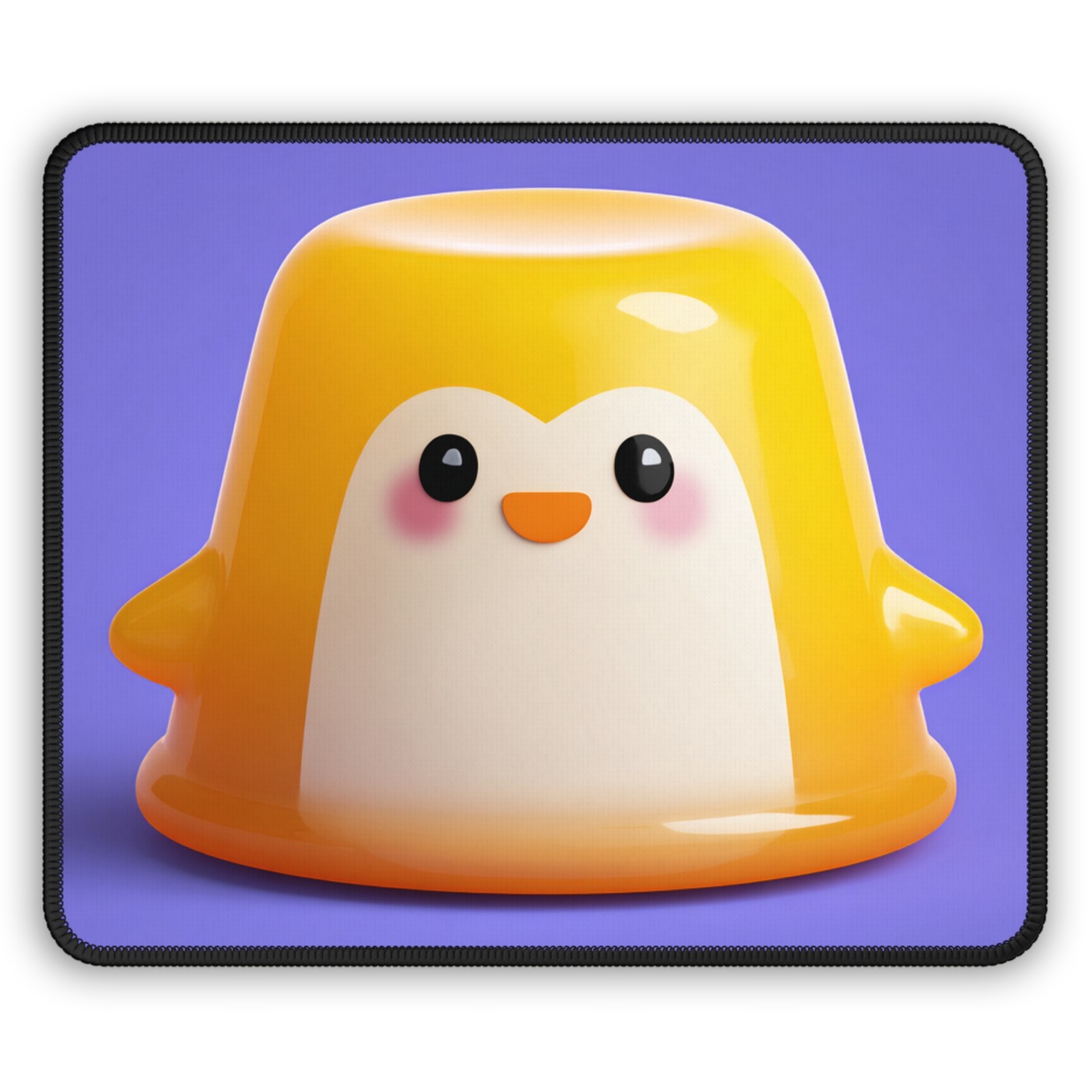 Yellow Cute Penguin Gaming Mouse Pad | Kawaii Desk Accessory