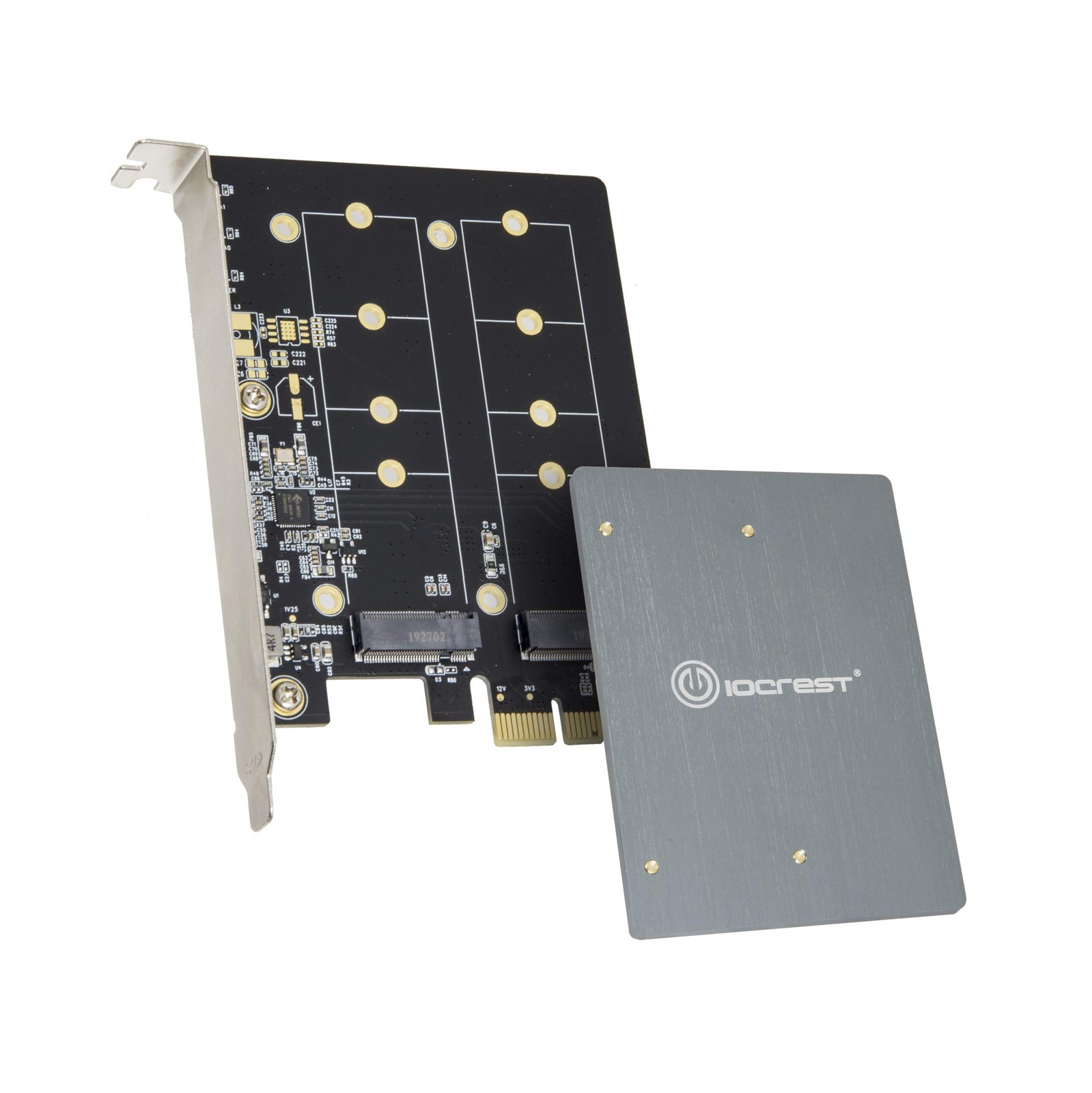 IO Crest Dual M.2 B Key PCIe 3.0 Controller Card 6Gbps SATA 850MBs Speed