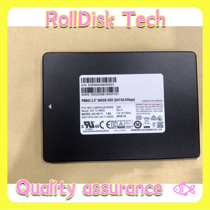 Used Samsung PM883 960GB SATA 6Gb/s 3D TLC 2.5" SSD (MZ7LH960HAJR MZ-7LH9600)