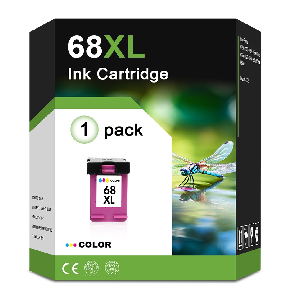 68XL Color High Yield Ink Cartridges Compatible with HP Envy 6555e 6552e 6155e