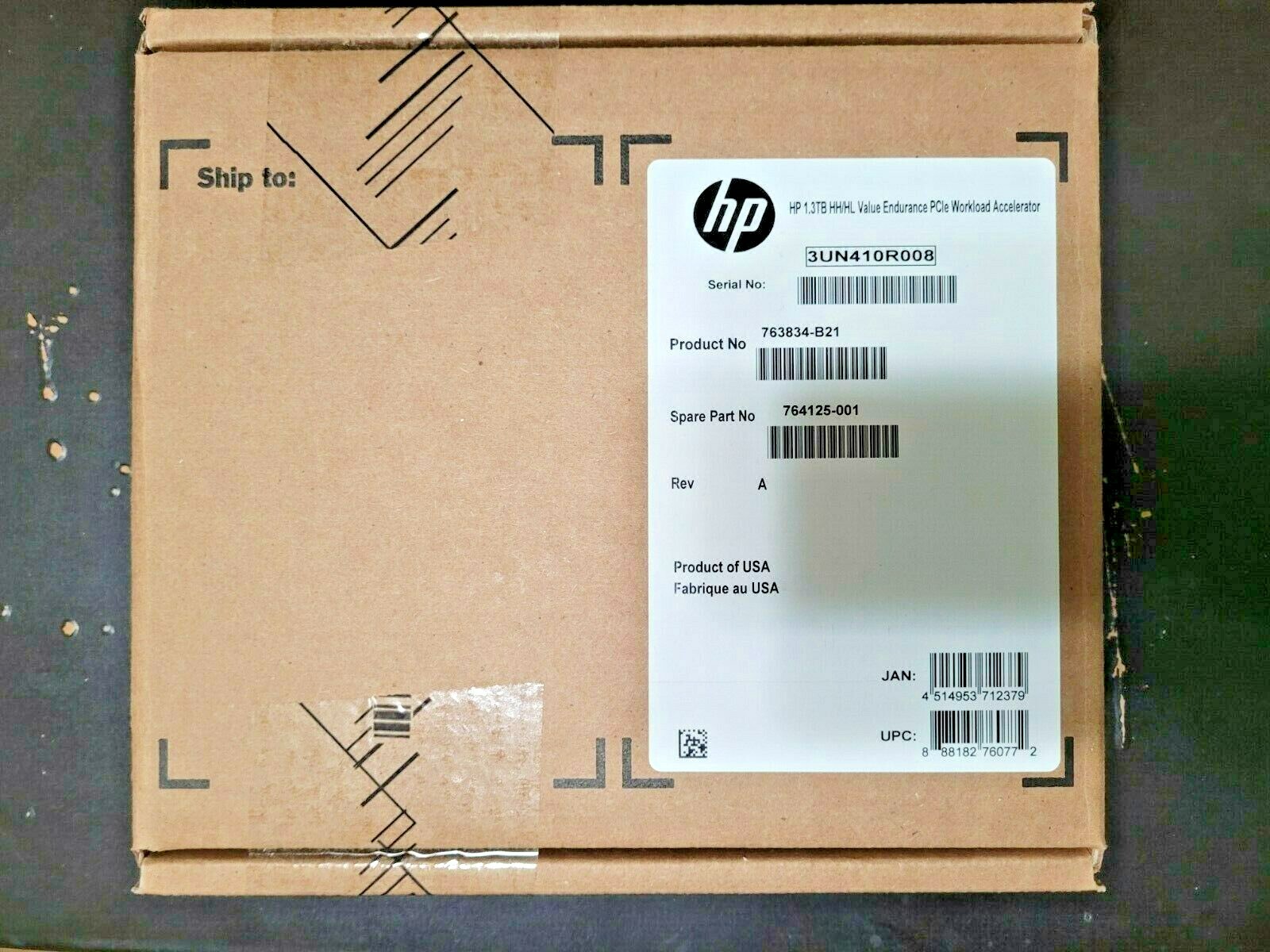 763834-B21 - HPE 1.3TB HH/HL Value Endurance (VE) PCIe Workload Accelerator