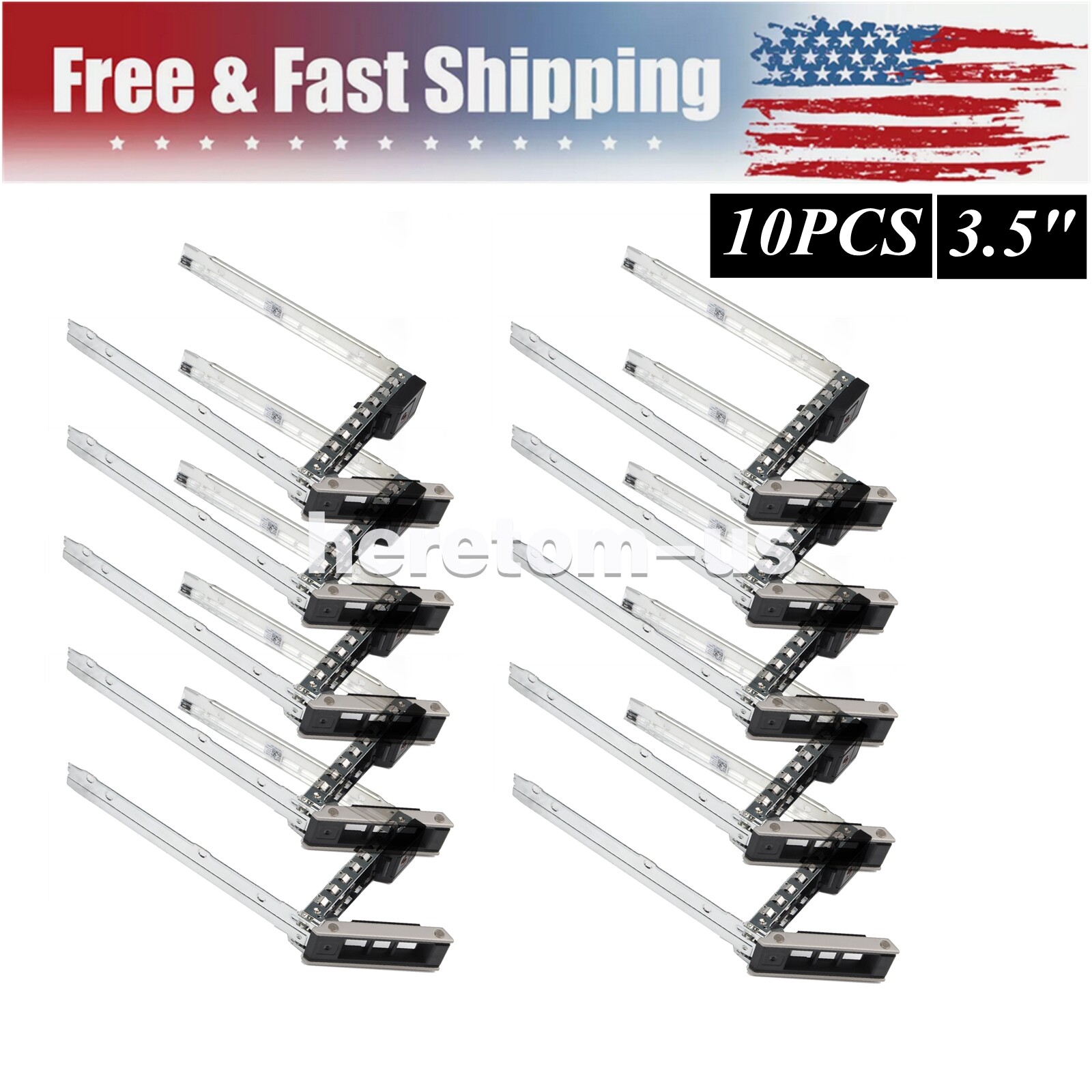 10X 3.5" LFF HDD Tray Caddy for Dell G14/ Gen14 R740 R740xd R7415 R640 X7K8W